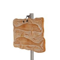 VÃ¤gghÃ¤ngande tallrikar delfiner 12x19cm dekorativa med Handgjord finish, vÃ¤ggmonterad Dekorativ keramik 2 - grifon.se 