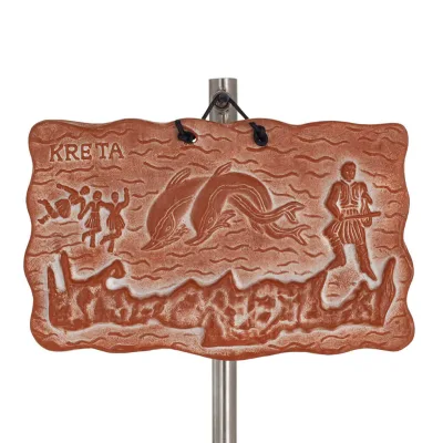 Plattor vägghängande Kreta + show 11x18cm dekorativa med handgjord finish, väggmonterad Dekorativ keramik 1 - grifon.se 