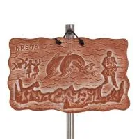Plaques wall hanging Crete + show 11x18cm decorative with Handmade finish, wall-mounted Decorative Ceramics 1 - grifon.se 