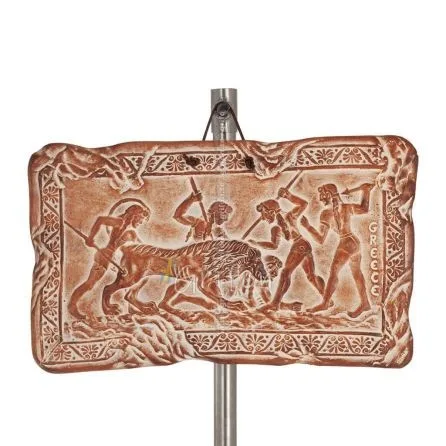 Vägghängande tallrikar jakt 19x11cm dekorativa med Handgjord finish, väggmonterad Dekorativ keramik 1 - grifon.se 