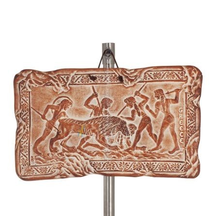 Wall hanging plates hunting 19x11cm decorative with Handmade finish, wall-mounted Decorative Ceramics 1 - grifon.se 