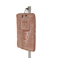 Plack vÃ¤gghÃ¤ngande Bulls head 17x23cm dekorativ med handgjord finish, vÃ¤ggmonterad Dekorativ keramik 2 - grifon.se 