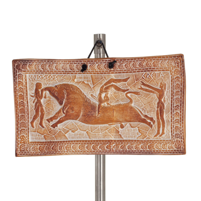 Plaques hanging on the wall Taurokathapsia 11.5x13.5, decorative with Handmade finish, wall-mounted Decorative Ceramics 1 - grif