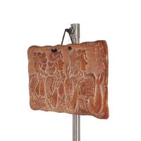 VÃ¤gghÃ¤ngande plaketter ljusblÃ¥ dam 11x18cm dekorativ med handgjord finish, vÃ¤ggmonterad Dekorativ keramik 2 - grifon.se 