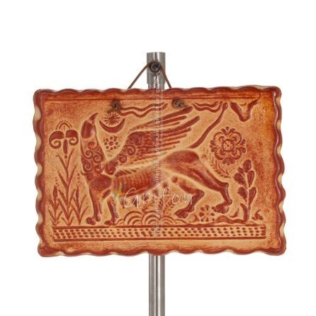 Grypas shape wall hanging plates 17x12cm decorative with Handmade finish, wall-mounted Decorative Ceramics 1 - grifon.se