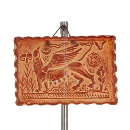 Grypas form vägghängande tallrikar 17x12cm dekorativa med Handgjord finish, vägghängda Dekorativ keramik 1 - grifon.se 