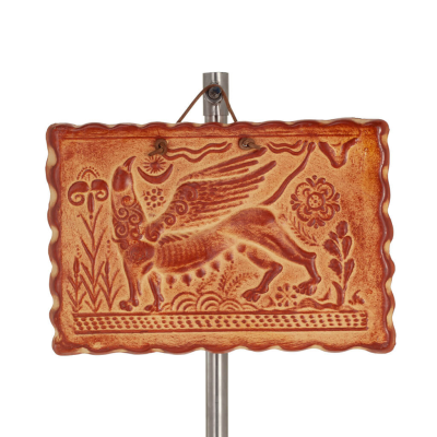 Grypas form vÃ¤gghÃ¤ngande tallrikar 17x12cm dekorativa med Handgjord finish, vÃ¤gghÃ¤ngda Dekorativ keramik 1 - grifon.se 