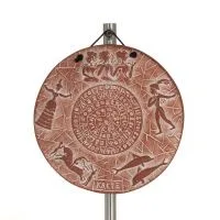 Plattor vägghängande tallrik Phaistos 6 visar 14cm dekorativa med handgjord finish, vägghängande, minoisk kultur Dekorativ keram