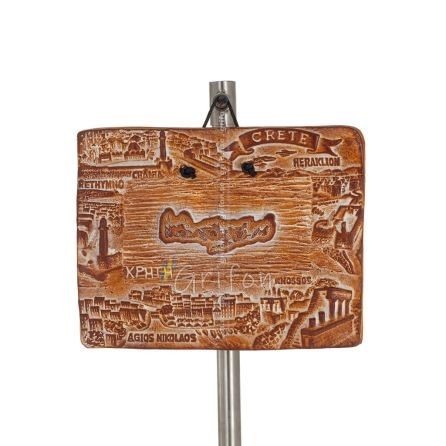 Plattor vägghängande Kreta med landskap 11x14cm dekorativa med handgjord finish, väggmonterad Dekorativ keramik 1 - grifon.se