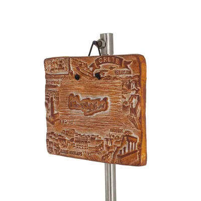 Plattor vägghängande Kreta med landskap 11x14cm dekorativa med handgjord finish, väggmonterad Dekorativ keramik 2 - grifon.se 