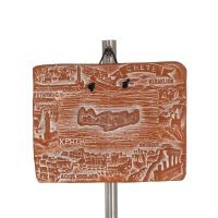 Plaques wall hanging Crete with landscapes 11x14cm decorative with Handmade finish, wall-mounted Decorative Ceramics 5 - grifon.