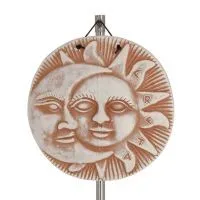 Vägghängande plaketter, Sun Moon 20cm Dekorativ med handgjord finish, väggmonterad Dekorativ keramik 1 - grifon.se 