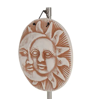Wall Hanging Plaques, Sun Moon 20cm Decorative with Handmade Finish, Wall Mounted Decorative Ceramics 2 - grifon.se 