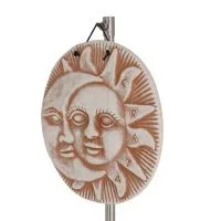 Vägghängande plaketter, Sun Moon 20cm Dekorativ med handgjord finish, väggmonterad Dekorativ keramik 2 - grifon.se 