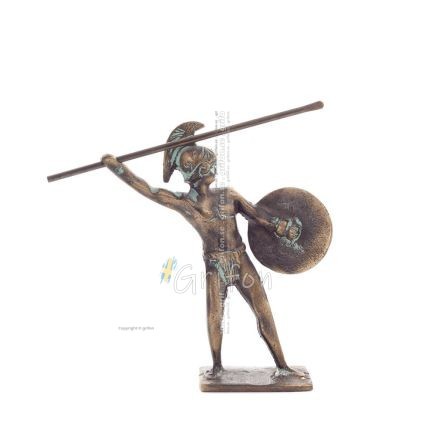 Leonidas: Kungen av Sparta, fullängdsstaty Brons Ornament, antikens Grekland Brons 1 - grifon.se
