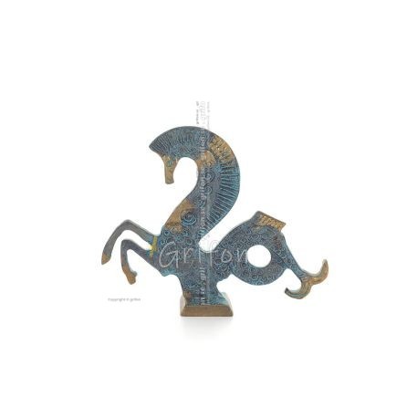 Hippocampus: symbol of friendship, kindness, compassion, 12x14cm Full Body Statue Bronze Ornament Bronze 1 - grifon.se