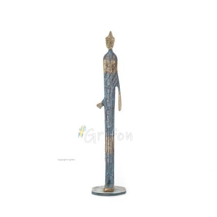 Slim Priest Idol 34x5cm Full Body Statue Bronze, Modern Decorative Bronze 1 - grifon.se 
