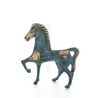 Archaic Horse or Steed: irrational, silent yet full of fire, energy, motion, a 10 cm sculpture-inspired statuette, bronze decora