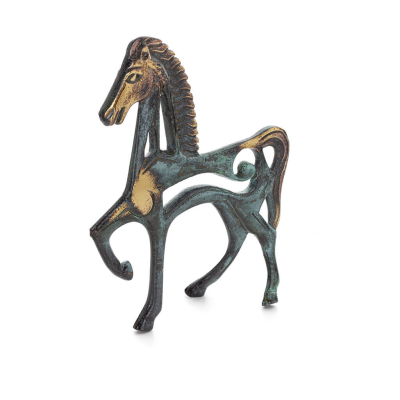 Archaic Horse or Horse: irrational, silent, full of fire, energy, motion, 15 cm inspired by sculpture, statuette, Bronze Bronze 