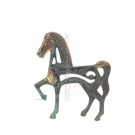 Archaic Horse or Horse: irrational, silent, full of fire, energy, motion, 20 cm inspired by sculpture, statuette, Bronze Bronze