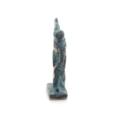 Discus Thrower of Myron: Young Athlete, Symbol of the Olympic Games 7cm Full Body Statuette Bronze Ornament, Ancient Greece Bron