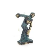 Discus Thrower of Myron: Young Athlete, Symbol of the Olympic Games 7cm Full Body Statuette Bronze Ornament, Ancient Greece Bron