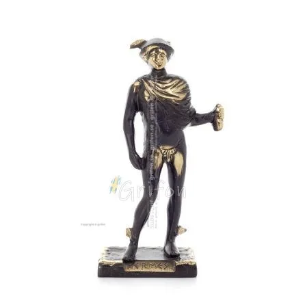 Hermes: The Messenger of the Gods, 19x8cm Full-length statue Bronze ornament, ancient Greece Bronze 1 - grifon.se 