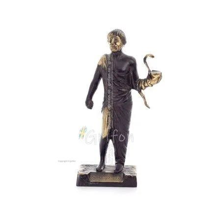 Asclepius: The God of Medicine, jätte 20x9cm helkroppsstaty Bronsdekoration, antikens Grekland Brons 1 - grifon.se 