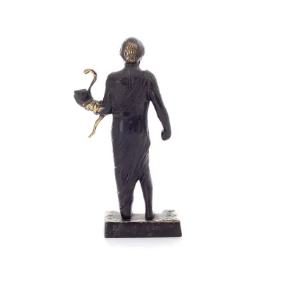Asclepius: The God of Medicine, giant 20x9cm Full body statue Bronze decoration, ancient Greece Bronze 4 - grifon.se 