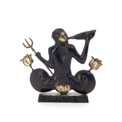 Triton or Triton: deity of the sea, Son of Poseidon giant 16.5x20.5cm Full body statue Bronze decorative Bronze 5 - grifon.se 