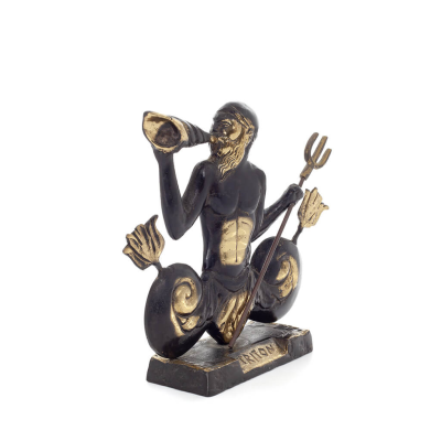 Triton or Triton: deity of the sea, Son of Poseidon giant 16.5x20.5cm Full body statue Bronze decorative Bronze 6 - grifon.se 