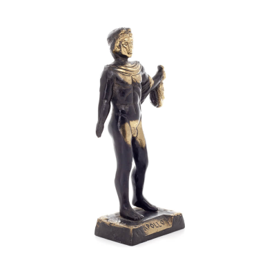 Apollo, the god of music, light, and protector of arts, 19x11 cm Full-body bronze decorative statue Bronze 5 - grifon.se 