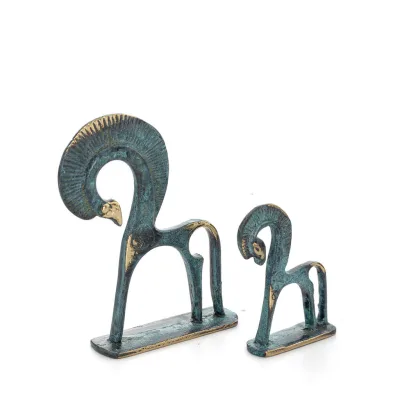 Horse or Steed: irrational, silent yet full of fire, energy, motion, 11 cm base - a bronze decorative statuette Bronze 6 - grifo