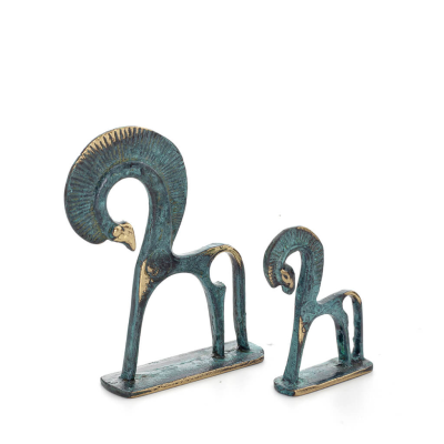 HÃ¤st eller Springare: irrationell, tyst men full av eld, energi, rÃ¶relse, 11 cm bas - en brons dekorativ statyett Brons 6 - grif