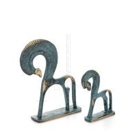 Horse or Steed: irrational, silent yet full of fire, energy, motion, 11 cm base - a bronze decorative statuette Bronze 6 - grifo