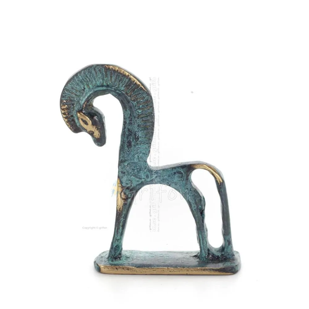 Άλογο ή Ίππος: παράλογος, αμίλητος γεμάτος φωτιά, ενέργεια, κίνηση, 7 εκ, μινιατούρα αγαλματίδιο Μπρούτζινο διακοσμητικό Μπρούτζ