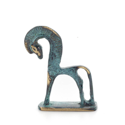 Horse or Steed: irrational, silent yet full of fire, energy, motion, 7 cm, miniature, with base - a bronze decorative statuette 