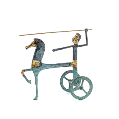 Chariot: war cavalry or horse racing events sculpture neo n3 23x25cm Full body statue Bronze decorative, ancient Greece Bronze 5