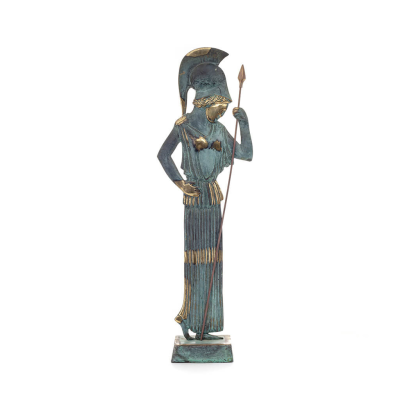 Athena or Athana or Athene: The goddess of wisdom from a sculpted thinking 45cm full-body statue, Bronze decorative, Ancient Gre