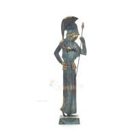 Athena or Athana or Athene: The goddess of wisdom from a sculpted thinking 45cm full-body statue, Bronze decorative, Ancient Gre