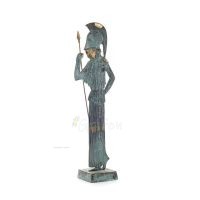 Athena or Athana or Athene: The goddess of wisdom from a sculpted thinking 45cm full-body statue, Bronze decorative, Ancient Gre