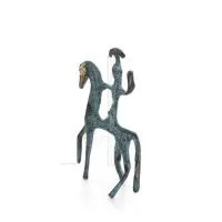 Athena or Athana or Athene: The goddess of wisdom with Horse or Pegasus 12cm Full-body bronze statue, ancient Greece decorati Br