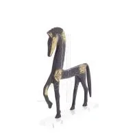 Archaic Horse or Steed: irrational, silent yet full of fire, energy, motion, a 22 cm sculpture-inspired statuette, bronze Bronze