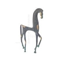 Archaic Horse eller Springare: irrationell, tyst men fylld av eld, energi, rÃ¶relse, 25cm helkropp staty, brons dekorativ. Brons 