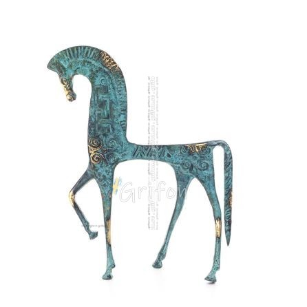 Horse or Steed: irrational, silent but full of fire, energy, motion, 22cm full-body bronze decorative statue Bronze 1 - grifon.s