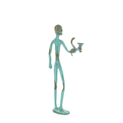 Asclepius: Medicinens gud, 24 cm helkroppsstaty Brons Ornament, antikens Grekland Brons 4 - grifon.se 