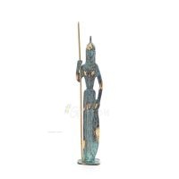 Athena or Athana or Athene: The goddess of wisdom 22cm with a spear, helmet & shield - Full-body statue Bronze decorative, ancie