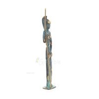 Athena or Athana or Athene: The goddess of wisdom 22cm with a spear, helmet & shield - Full-body statue Bronze decorative, ancie