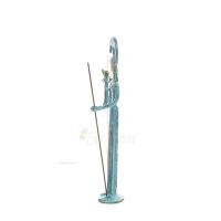 Athena or Athana or Athens: The goddess of wisdom 24cm with a spear, helmet inspired by the sculptural artwork of Phidias. Bronz