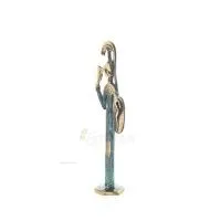 Athena or Athana or Athene: The goddess of wisdom with a helmet, shield & an owl in her hand 22 cm Full-body statue Bronze decor